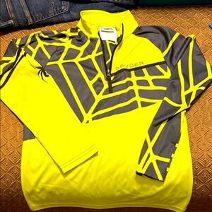 Spyder Yellow and Gray long sleeve top, kids size larger